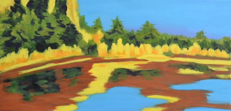 Autumn surge 2 -oil on canvas - 12 x 24 rs