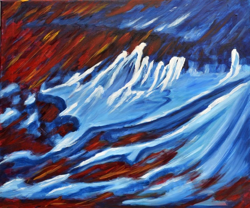 Fire and Ice - 20 x 24 oil on canvas
