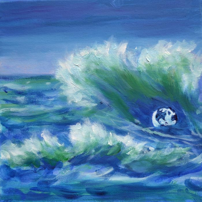 Global Tumble - oil on canvas - 10 x 10 rs