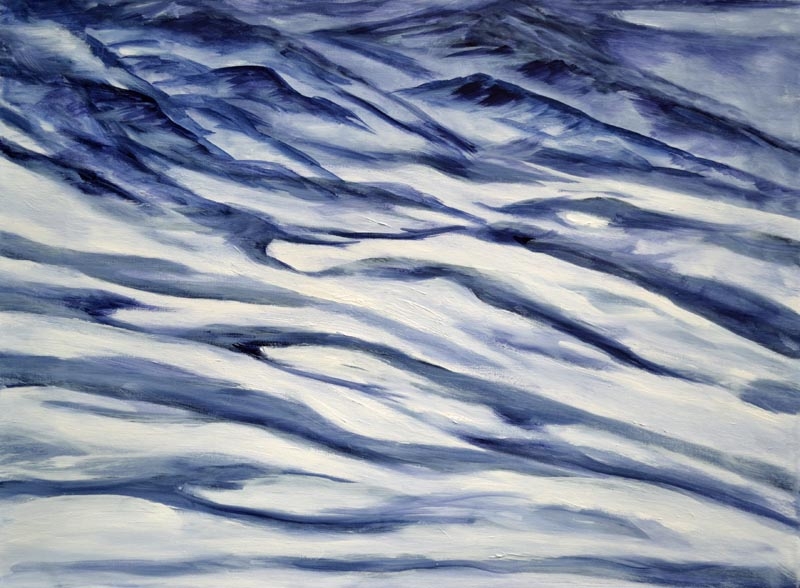 Icelandic ice melt 1 - 18 x 24 oil on canvas