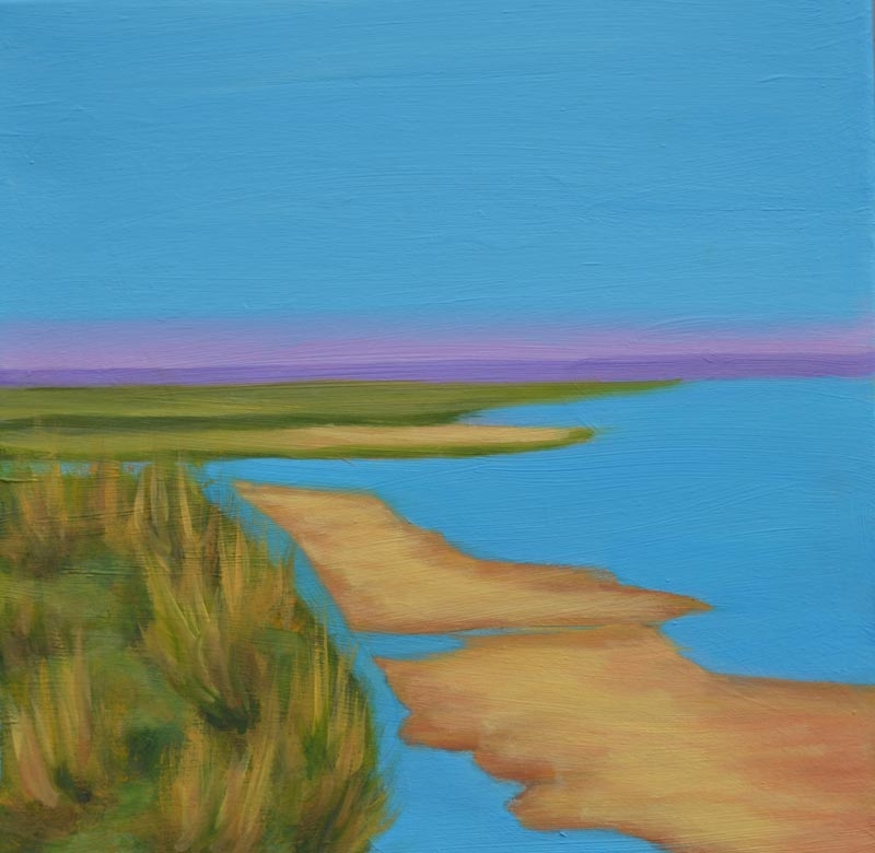 South Shore marshes 1 - oil on canvas 12 x 12 rs